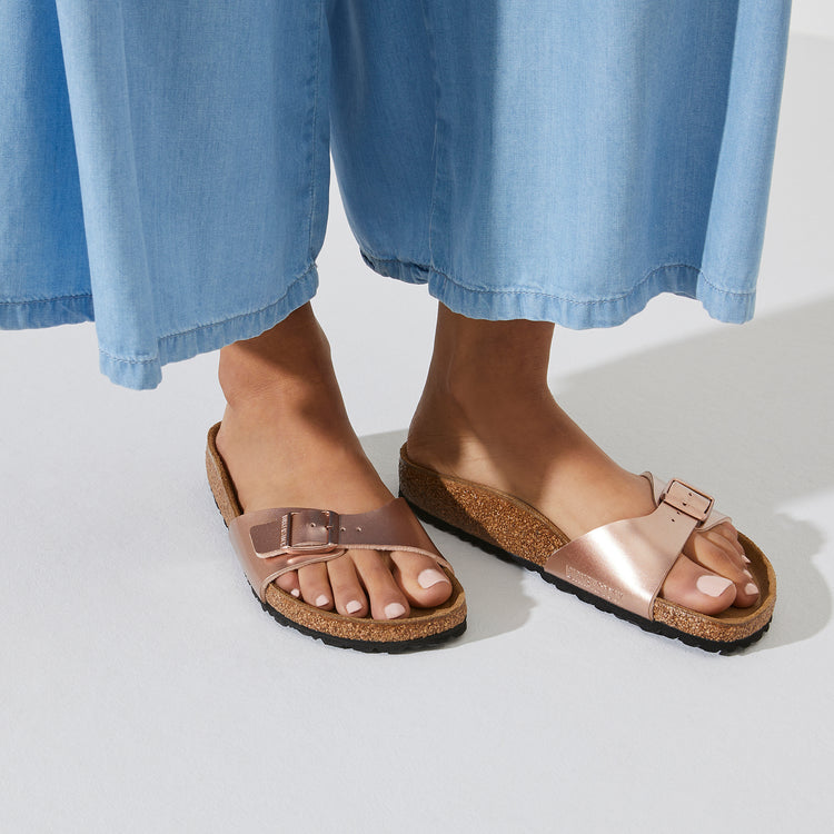 Birkenstock Madrid Copper Birko-Flor On Model 2