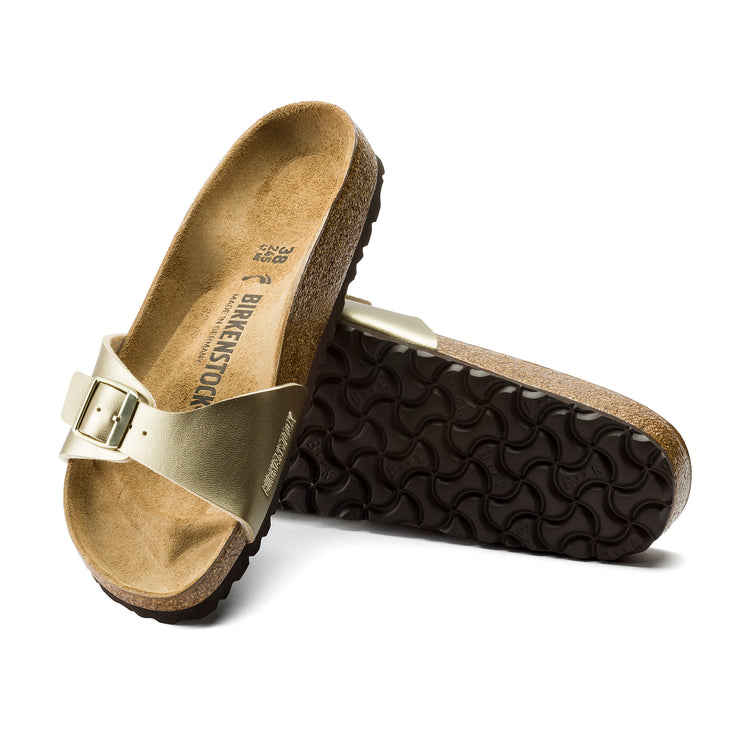 Birkenstock Madrid Gold Birko-Flor sole view