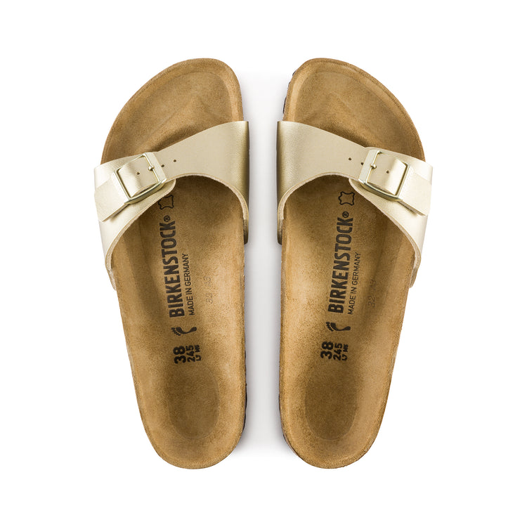 Birkenstock Madrid Gold Birko-Flor top view