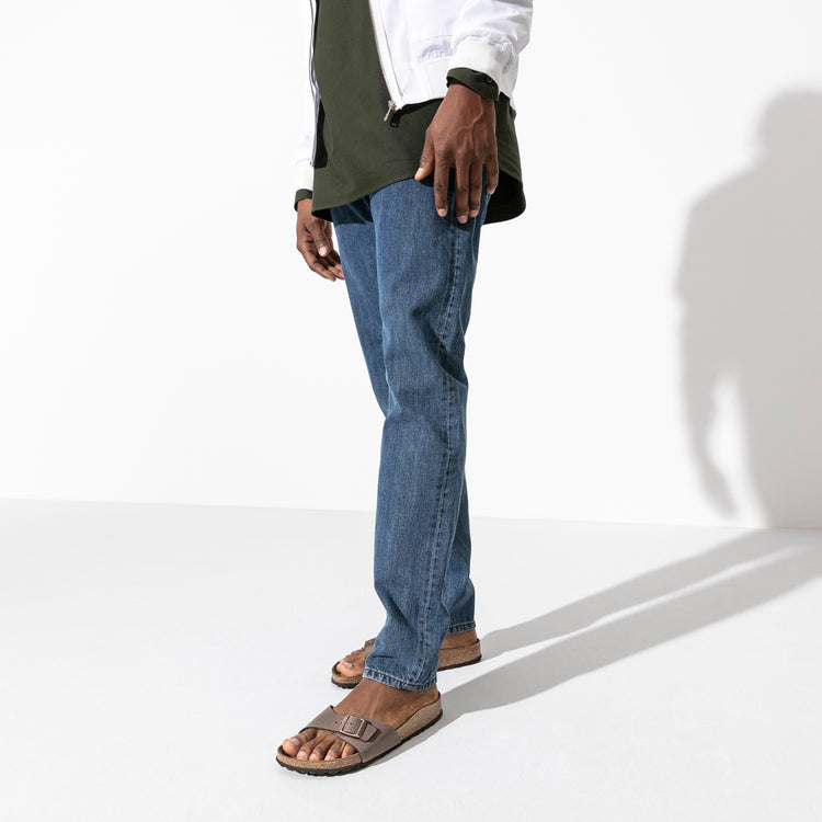 Birkenstock Madrid Mocca BirkiBuc on male model