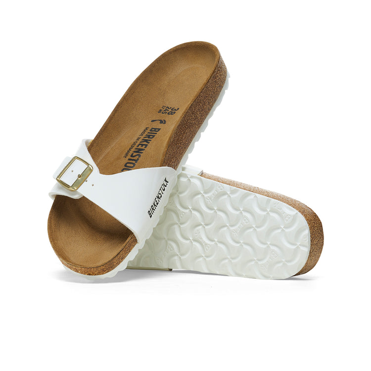 Birkenstock Madrid Patent White Birko-Flor sole view