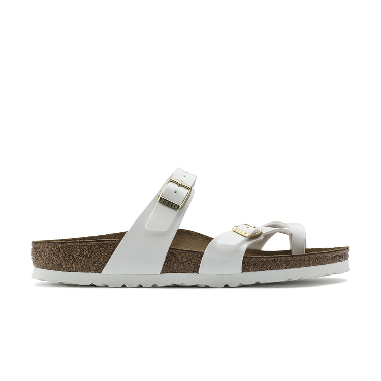 Birkenstock Mayari Birko-Flor Patent White side view