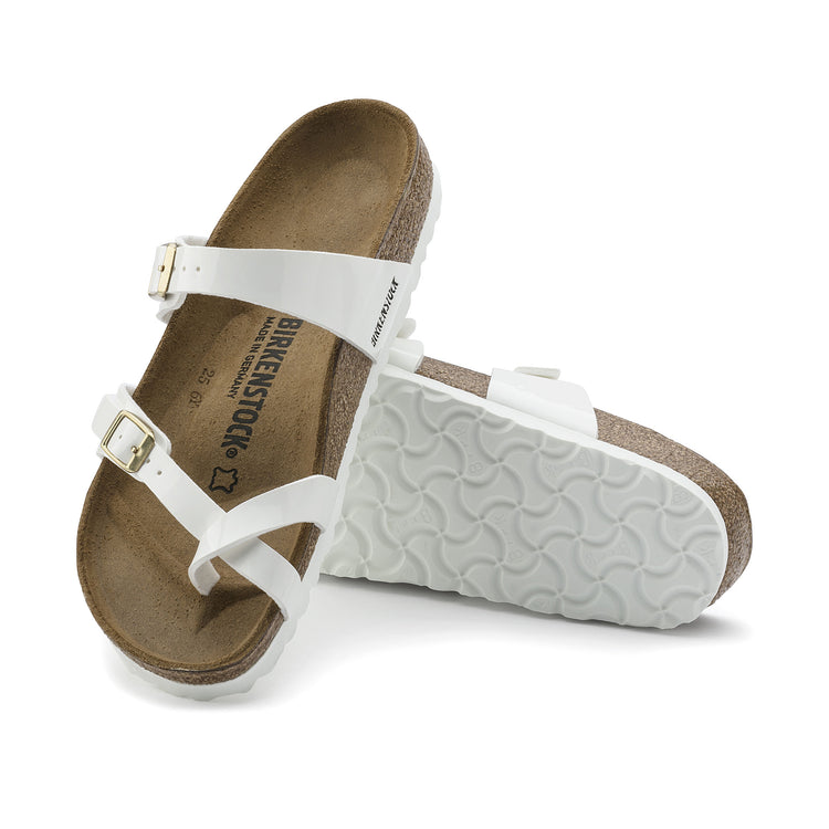 Birkenstock Mayari Birko-Flor Patent White sole view