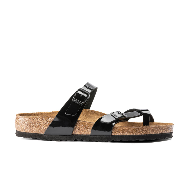Birkenstock Mayari Black Patent Birko-Flor side view