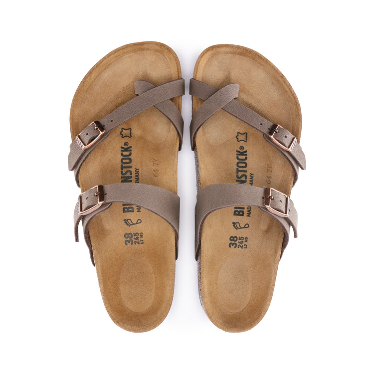 Birkenstock Mayari Mocca BirkiBuc top view