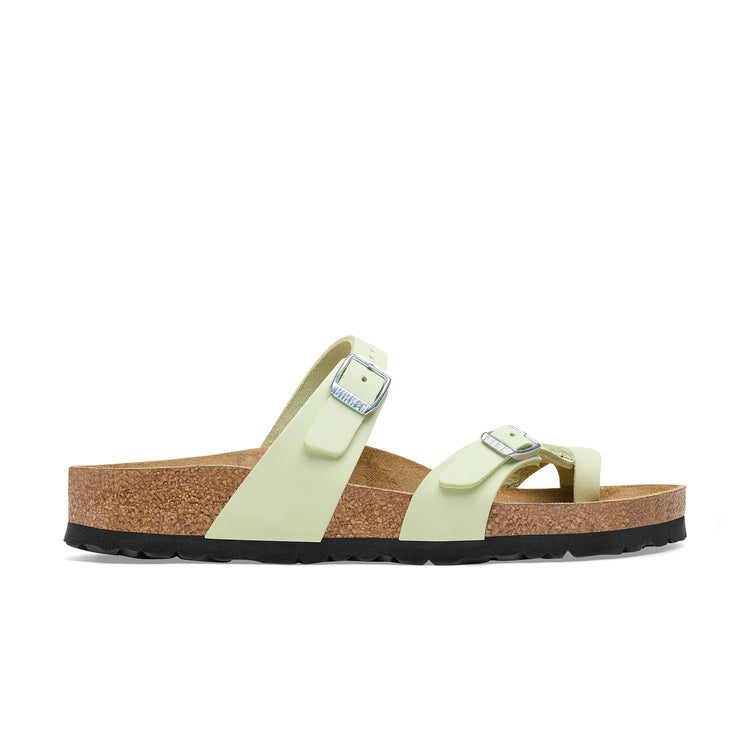 Birkenstock Mayari Faded Lime Nubuck Leather side view