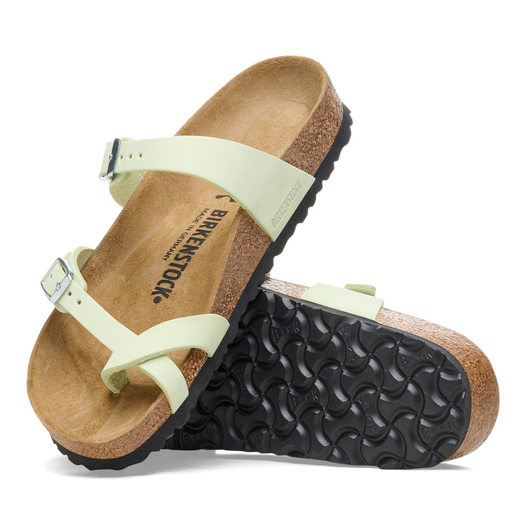 Birkenstock Mayari Faded Lime Nubuck Leather sole view
