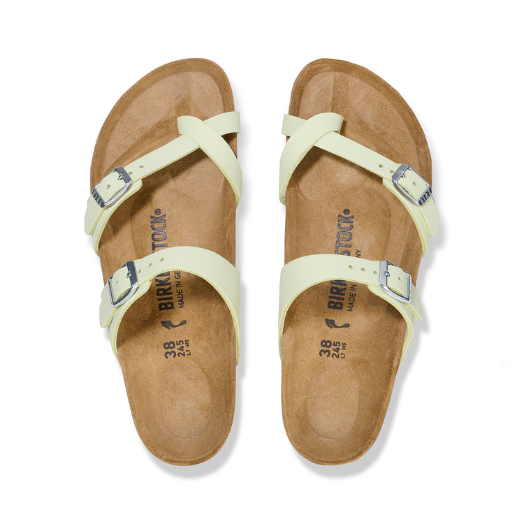 Birkenstock Mayari Faded Lime Nubuck Leather top view