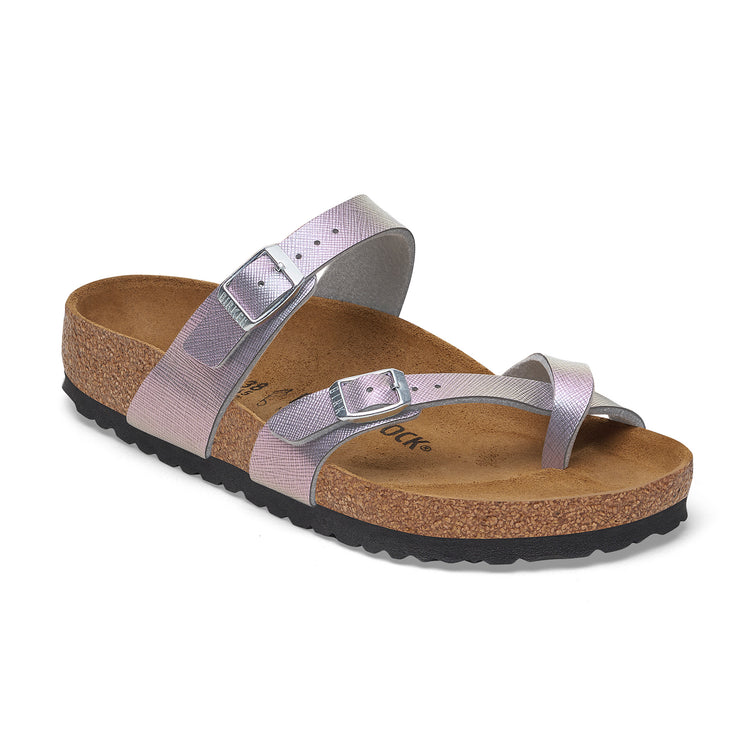 Birkenstock Mayari Saffiano Iridescent Viola Embossed Birko-Flor