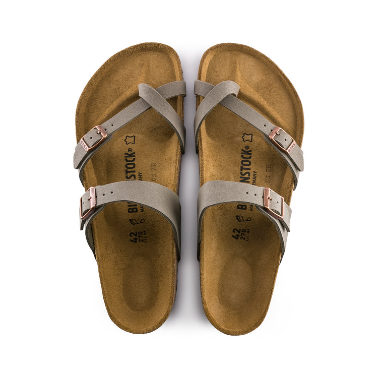 Birkenstock Mayari Stone BirkiBuc top view