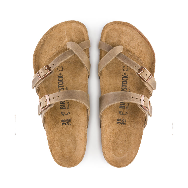 Birkenstock Mayari Tabacco Brown Oiled Leather top view