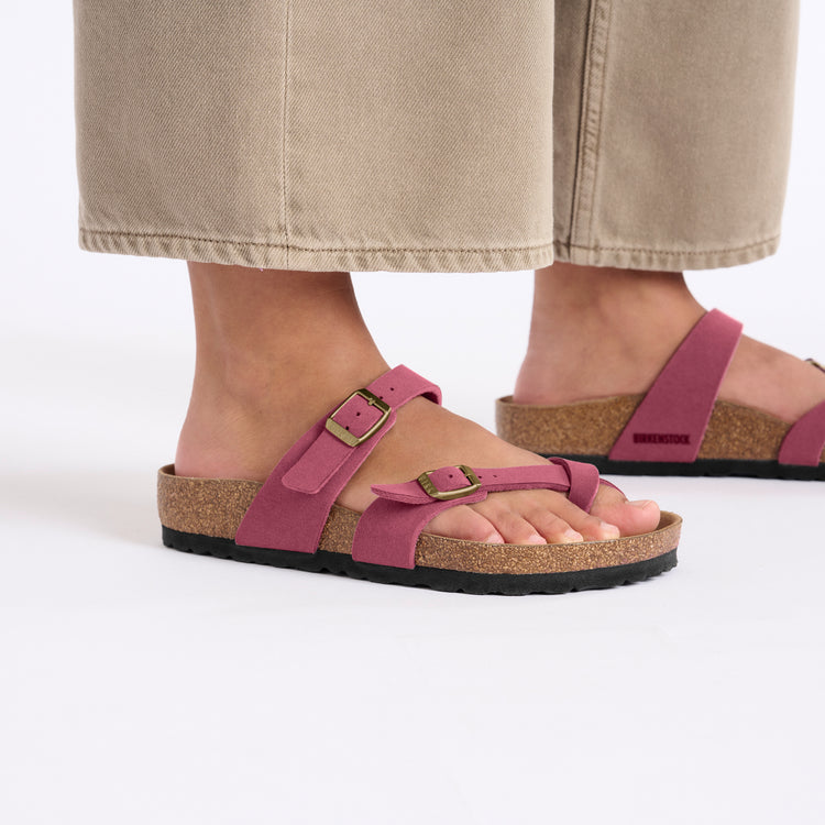 Birkenstock Mayari Vegan Berry Crush Synthetic on model 2