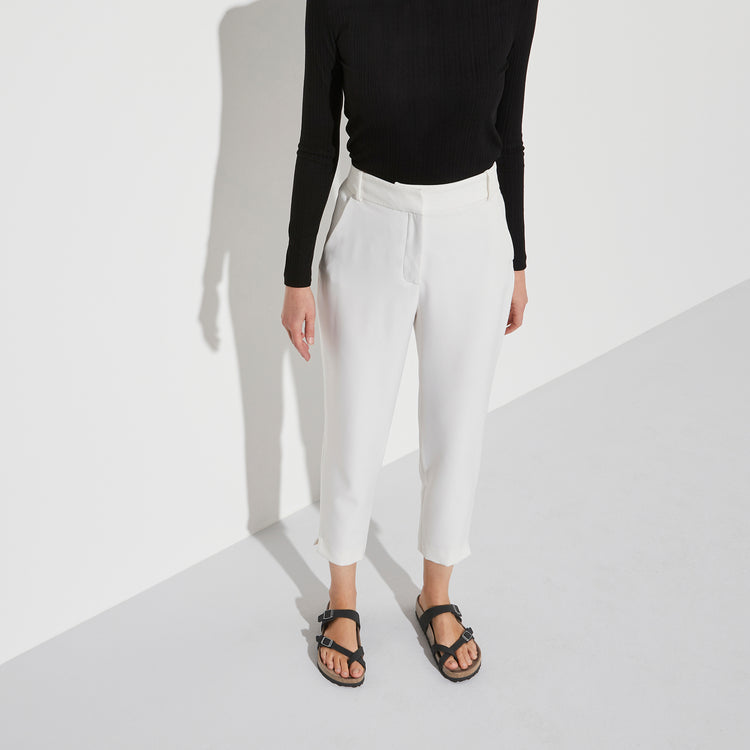 Birkenstock Mayari Vegan Black Birkibuc on model 1