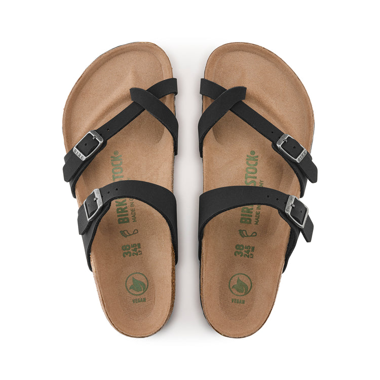 Birkenstock Mayari Vegan Black BirkiBuc top view