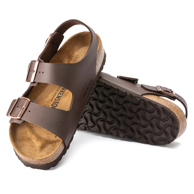 Birkenstock Milano Dark Brown Birko-Flor sole view