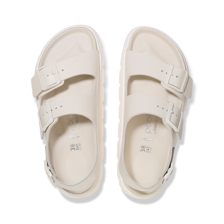 Birkenstock Milano Chunky Exquisite Eggshell Smooth Leather top view