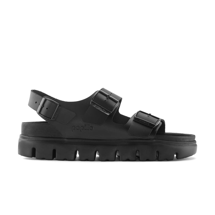 Birkenstock Milano Chunky Exquisite Black Smooth Leather side view