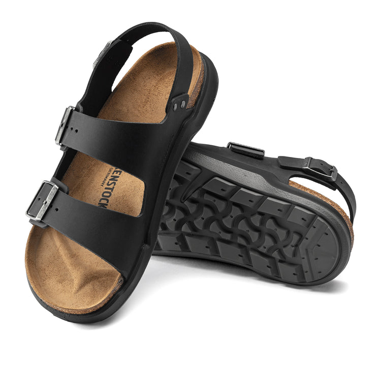 Milano Cross Town Arctic Black Waxy Leather sole view