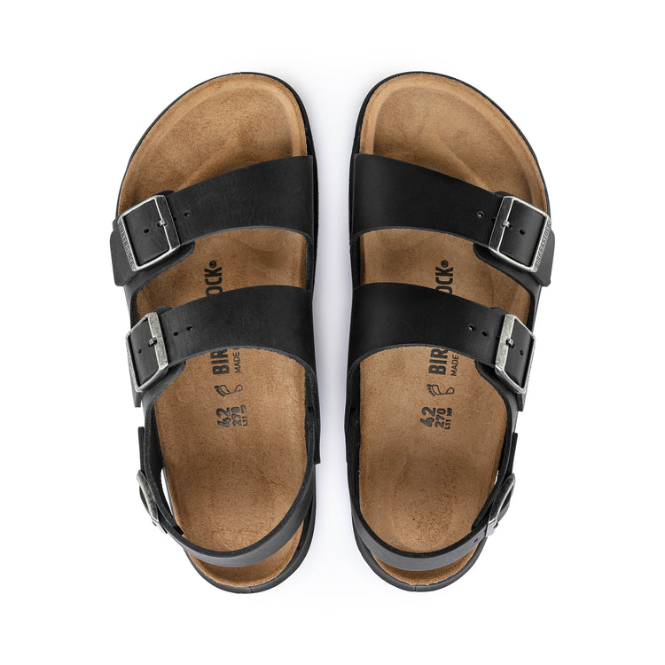 Milano Cross Town Arctic Black Waxy Leather top view