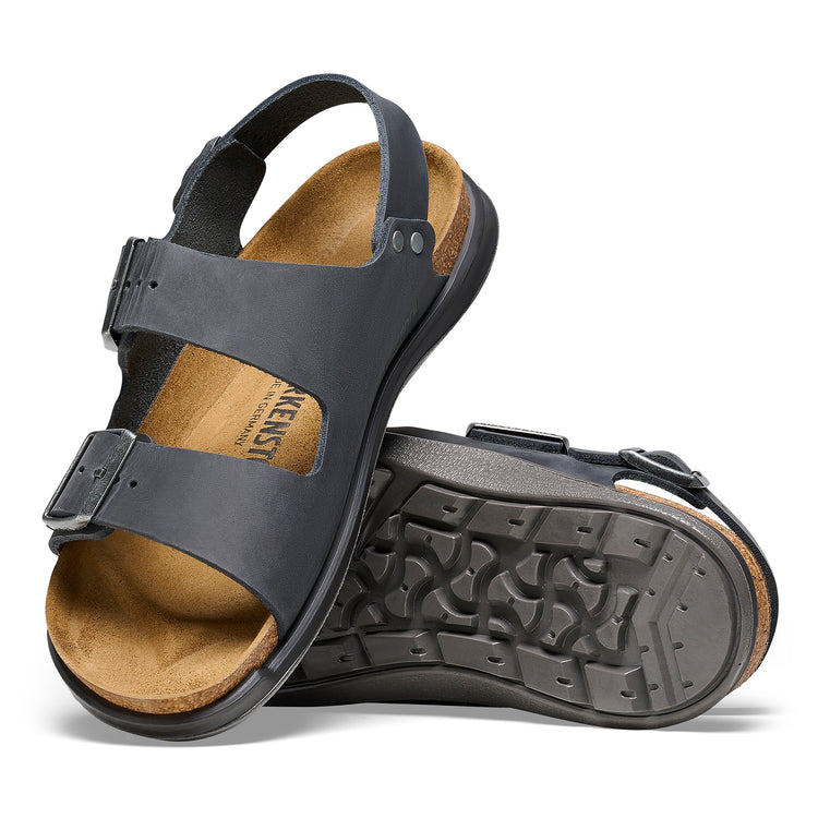 Birkenstock Milano Cross Town Black Oiled Leather sole view