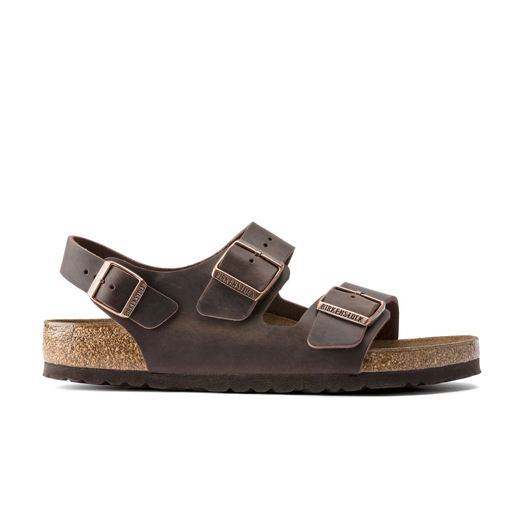 Birkenstock Milano Habana Oiled Leather side view