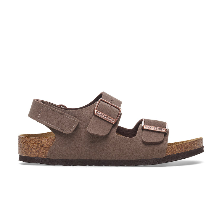 Birkenstock Milano Kids Adjustable Strap Mocca BirkiBuc side view
