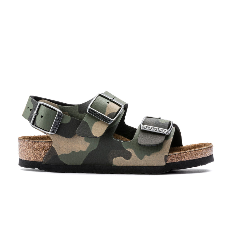 Birkenstock Milano Kids Desert Soil Camo Khaki Birko-Flor side view