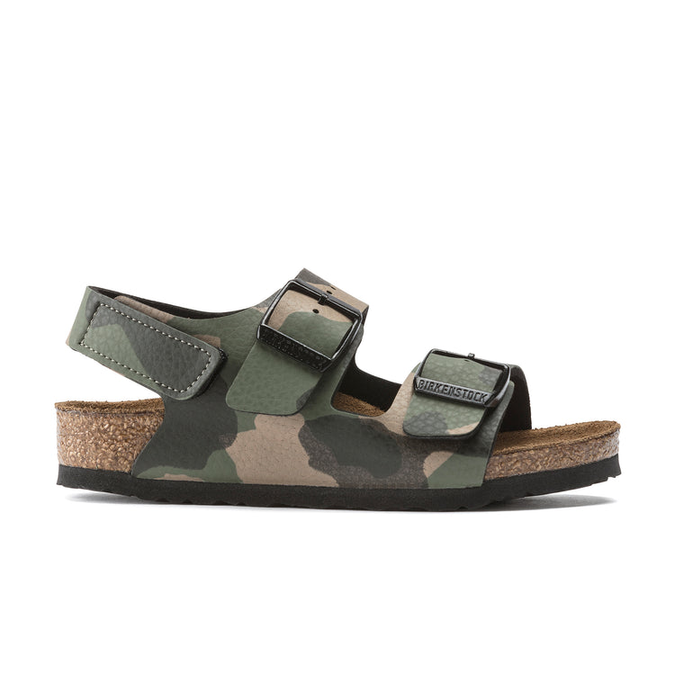 Birkenstock Milano Kids HL Desert Soil Camo Khaki Birko-Flor side view