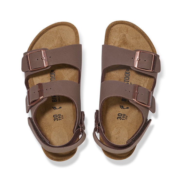Birkenstock Milano Kids Mocca BirkiBuc top view