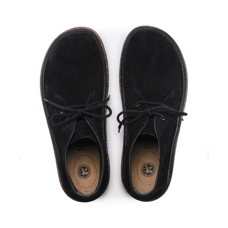 Birkenstock Milton Black Suede Leather top view