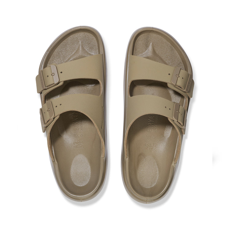 Birkenstock Mogami Terra Stealth 2-Strap Faded Khaki Birko-Flor top view