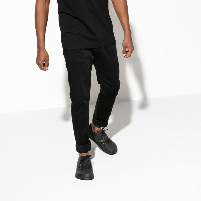 Birkenstock Montana Black Oiled/Smooth Leather on male model