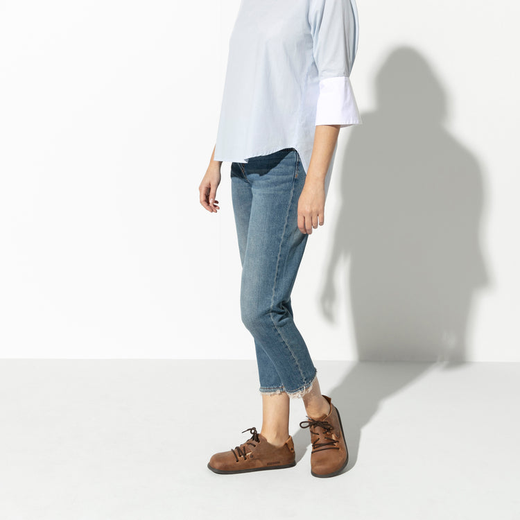 Birkenstock Montana Cuoio Natural Leather on female model