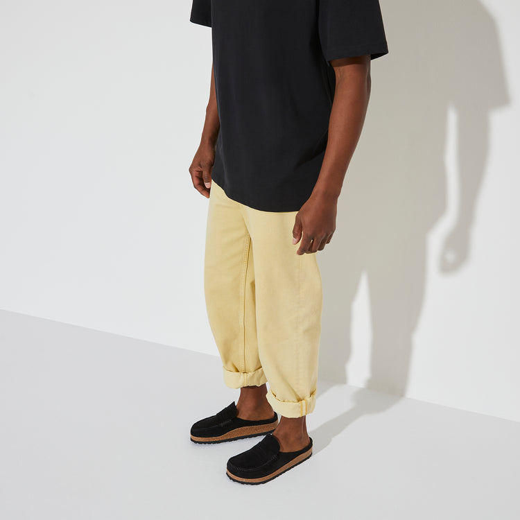 Naples Black Suede Leather