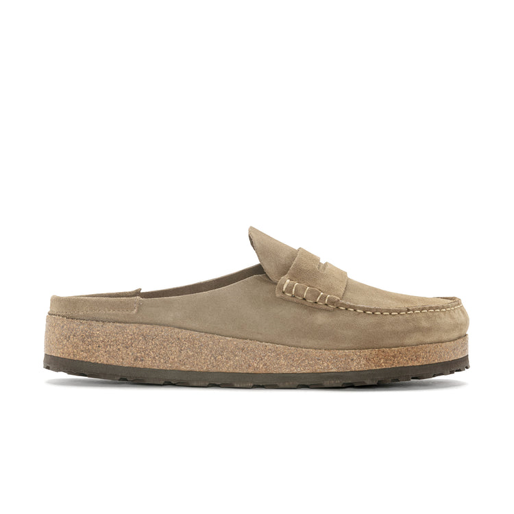 Birkenstock Naples Taupe Suede Leather side view