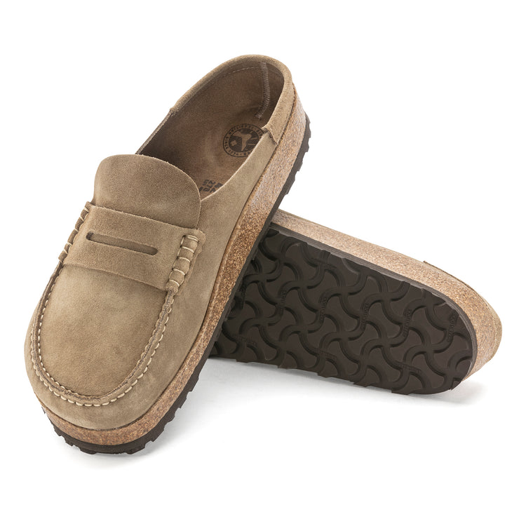 Birkenstock Naples Taupe Suede Leather sole view