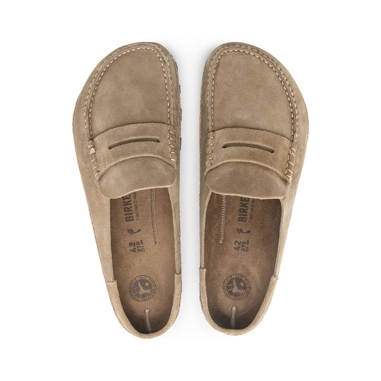 Birkenstock Naples Taupe Suede Leather top view
