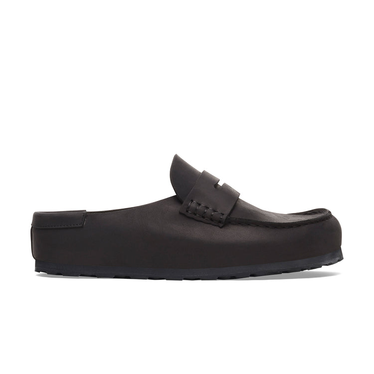 Birkenstock Naples Wrapped Black Oiled Leather side view