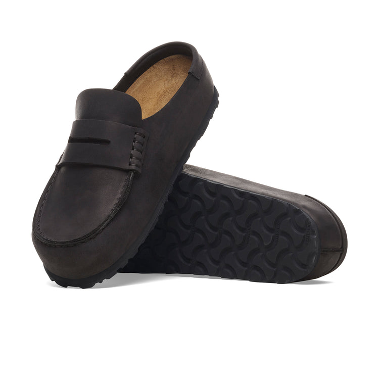 Birkenstock Naples Wrapped Black Oiled Leather sole view