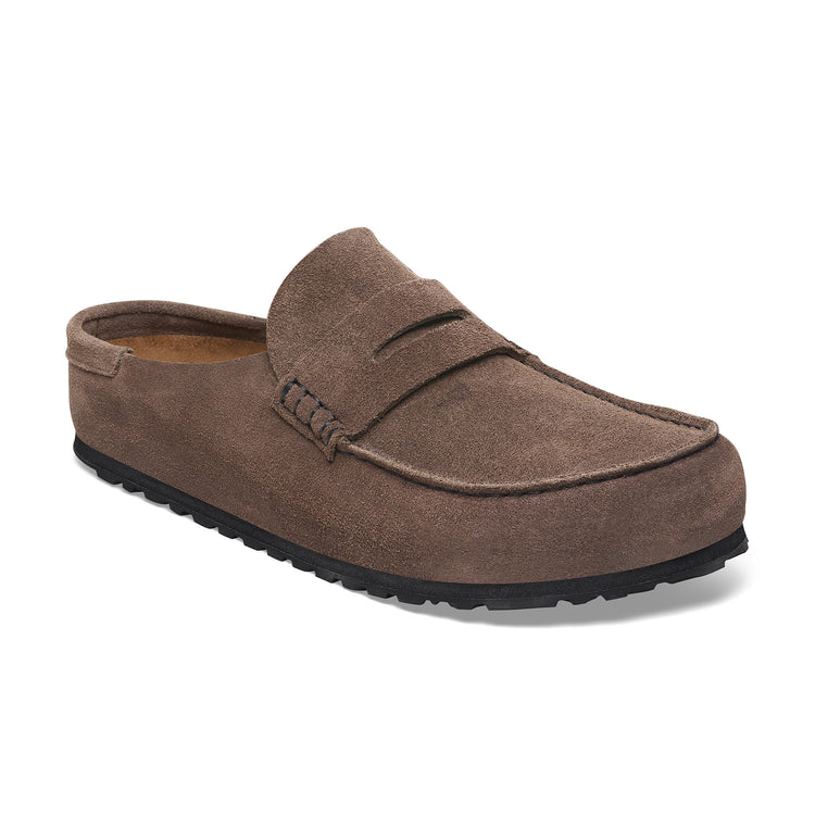 Birkenstock Naples Wrapped Concrete Grey Suede Leather