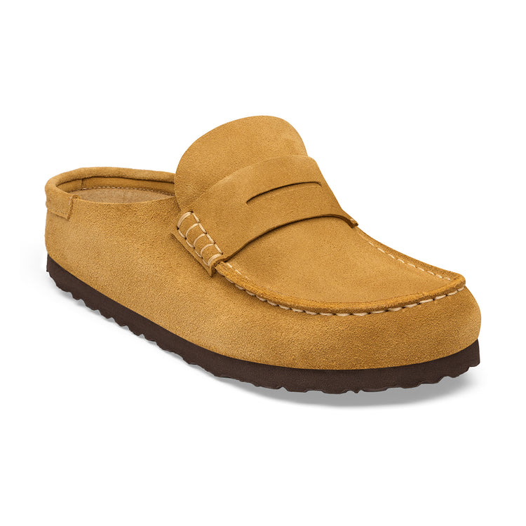 Birkenstock Australia Naples Wrapped Cork Brown Suede Leather