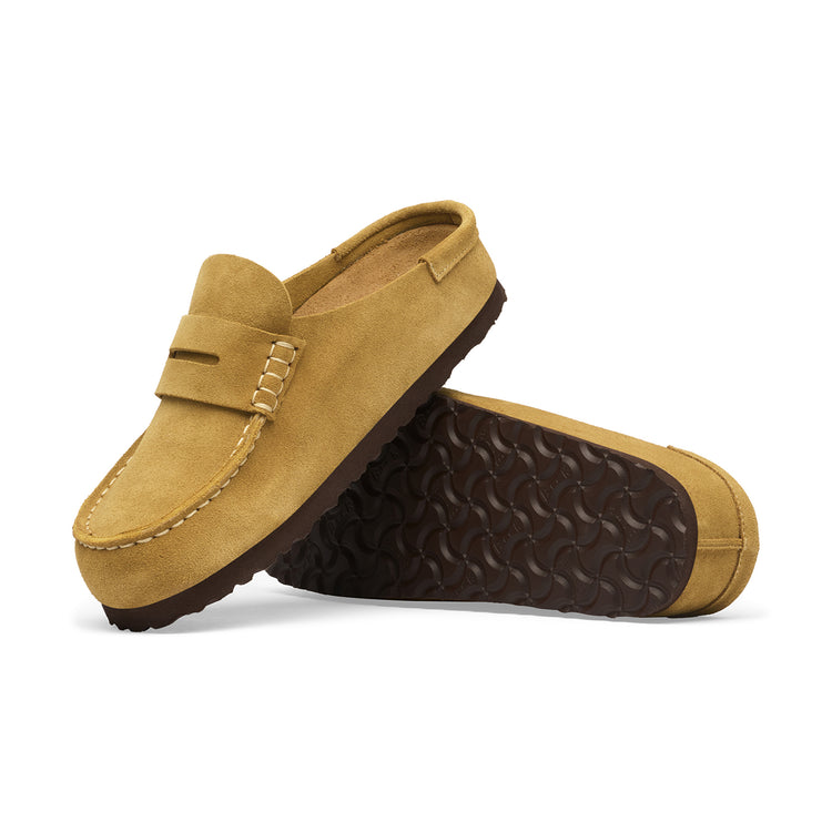 Birkenstock Australia Naples Wrapped Cork Brown Suede Leather Sole View