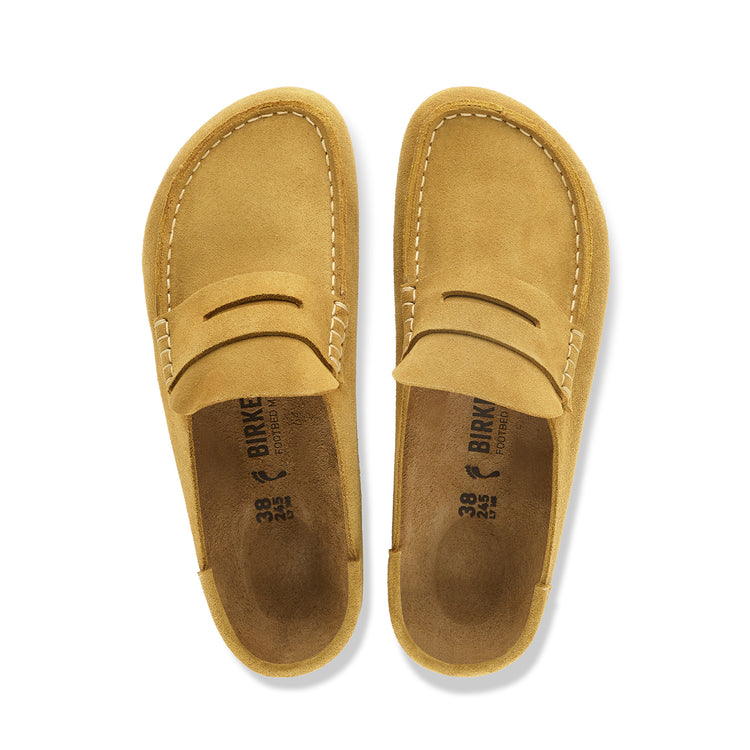 Birkenstock Australia Naples Wrapped Cork Brown Suede Leather Top View