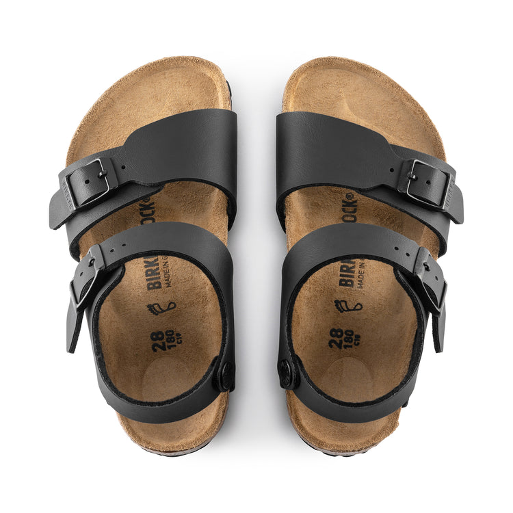 Birkenstock New York Kids Black Birko-Flor top view