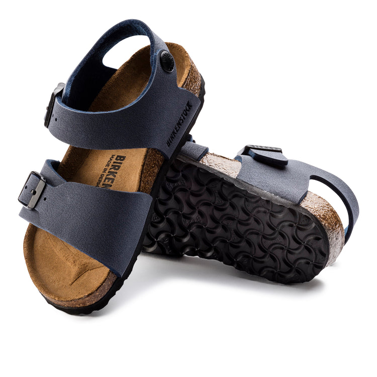 Birkenstock New York Kids Navy BirkiBuc sole view