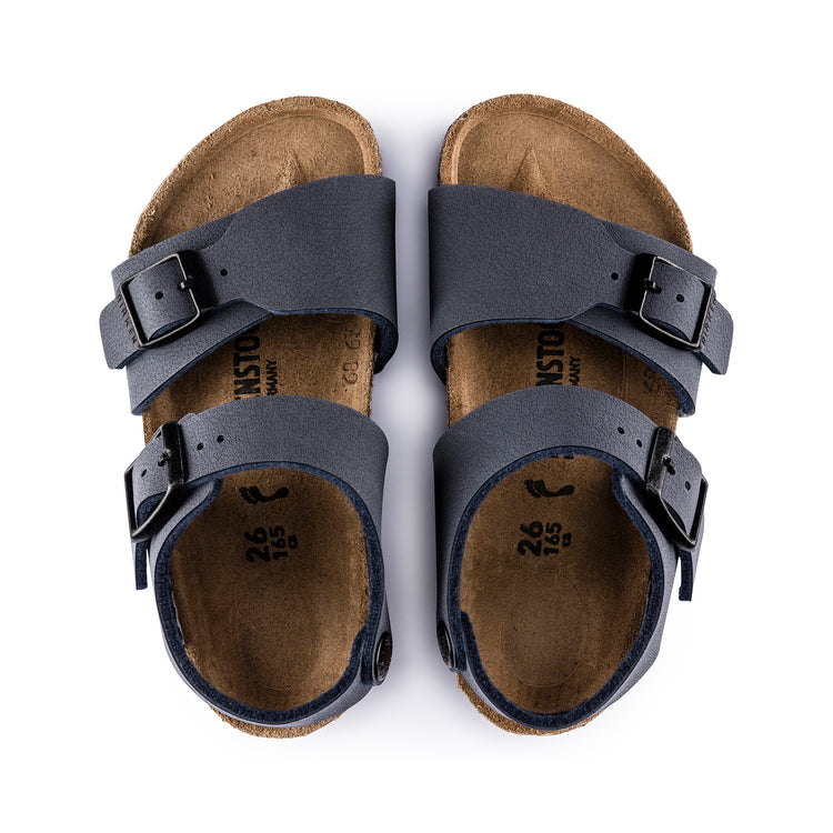 Birkenstock New York Kids Navy BirkiBuc top view