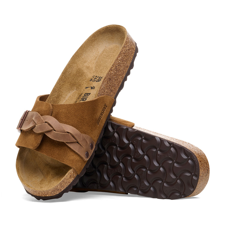 Birkenstock Oita Braided Suede Leather Mink sole view