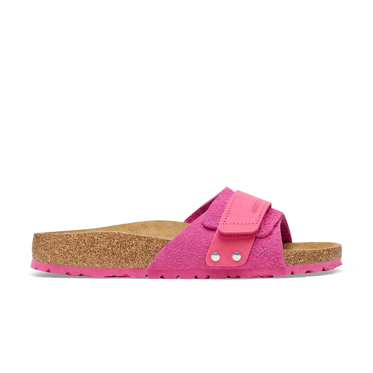 Birkenstock Oita Fuchsia Tulip Suede/Nubuck Leather side view