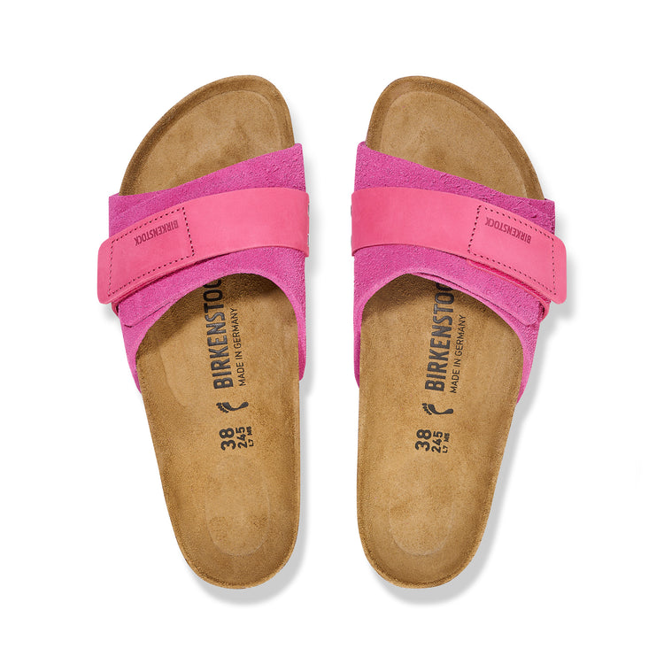 Birkenstock Oita Fuchsia Tulip Suede/Nubuck Leather top view