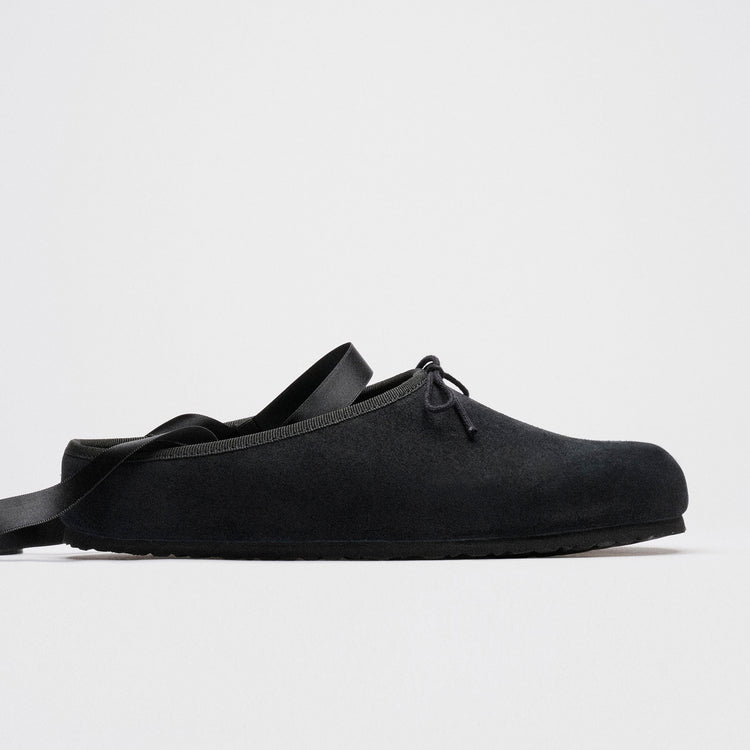 Birkenstock Australia Opera Black Suede Leather side view